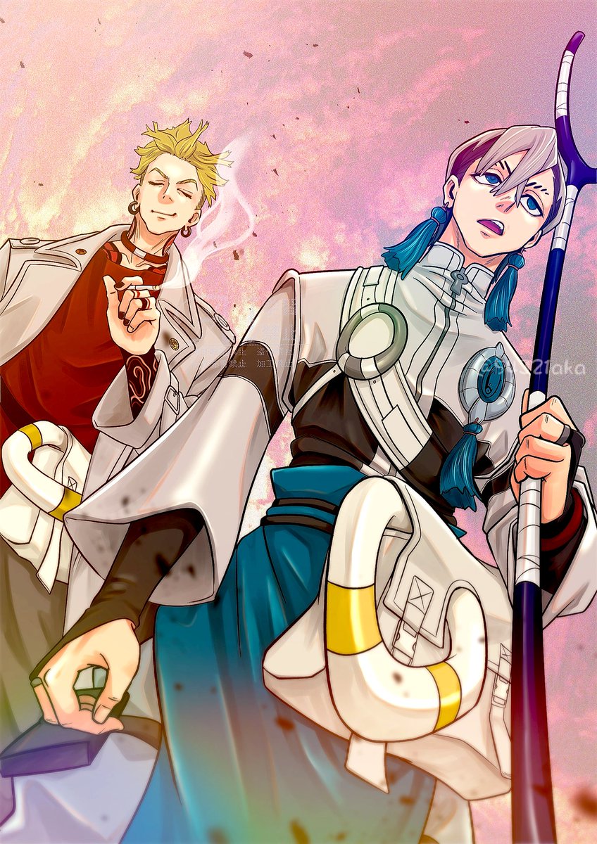 ガチアクタ #GACHIAKUTA #gachiart #gachifanart ザンカとエンジン☂️