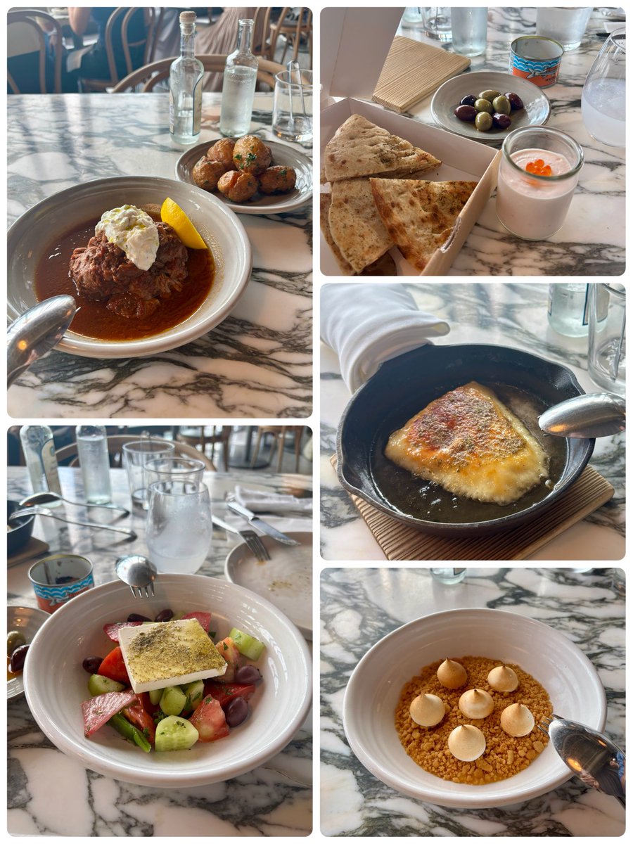 cstkhs's tweet image. 初めてギリシャ料理コースランチを食べながら🇬🇷のお酒OUZOを飲みました🍽️✨

レモンパイはイマイチやったけどそれ以外はめっちゃ美味しかった🤤💙🤍