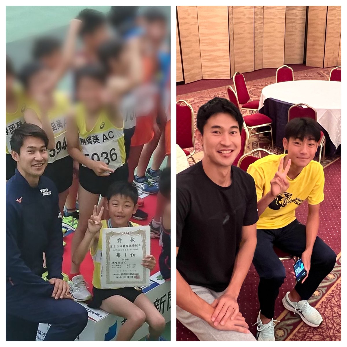 shotaiizuka625's tweet photo. 国スポ4×100mリレー優勝でした！
温かいチームに支えられ、静岡県チームには感謝です！
リレーを繋いだ少年達も大きくなりましたw https://t.co/q5fId1d2tE
