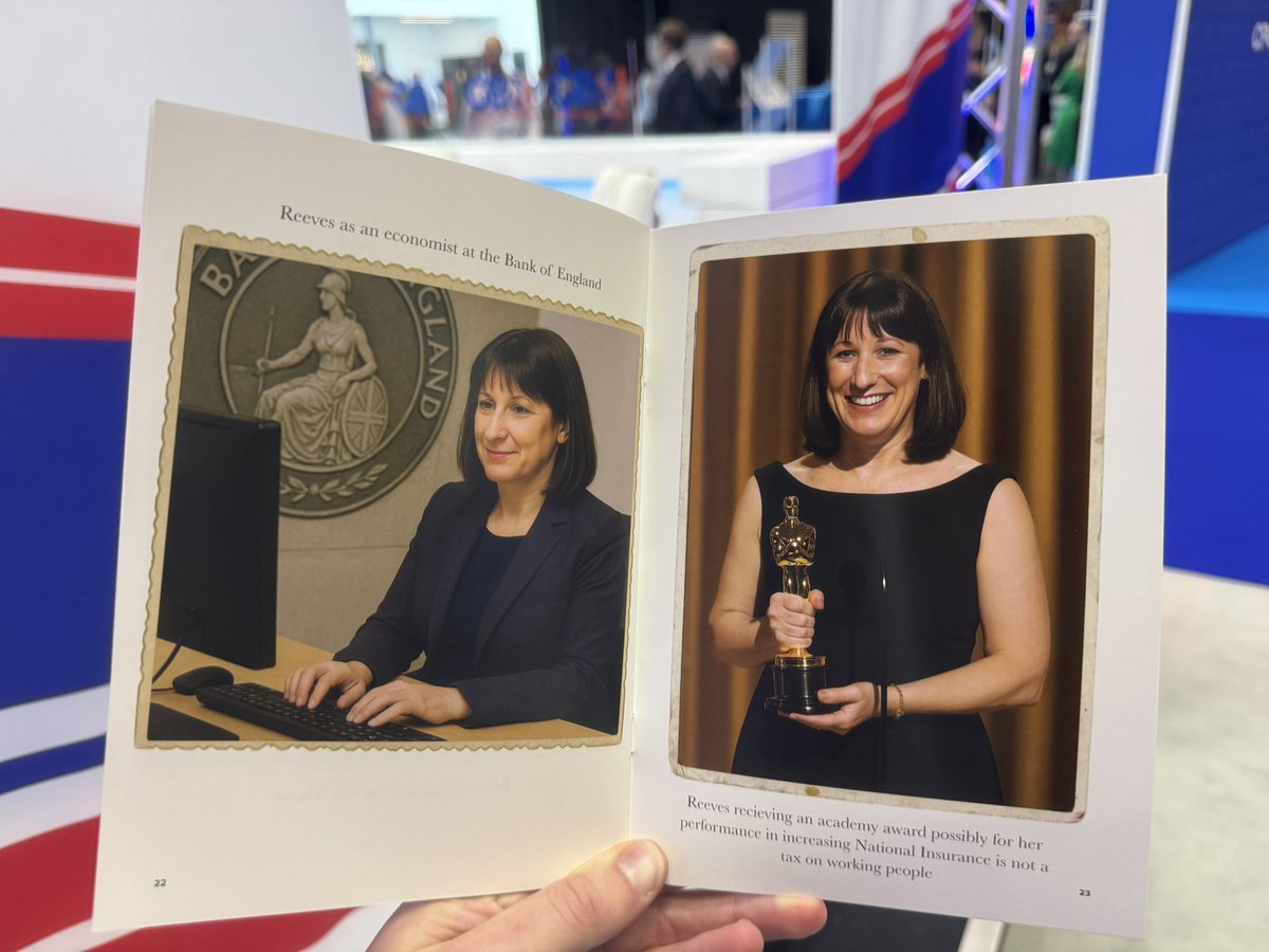 In the wake of her LinkedIn CV scandal - the Tories are handing out a booklet of Rachel Reeves’ greatest career achievements.