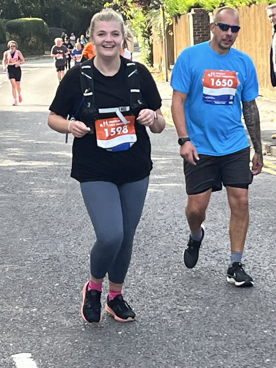 Great watching those smashing the Lincoln half marathon this morning. Massive well done to our girl Emily - still smiling at the top of Yarborough Road!! #thisgirldid !
