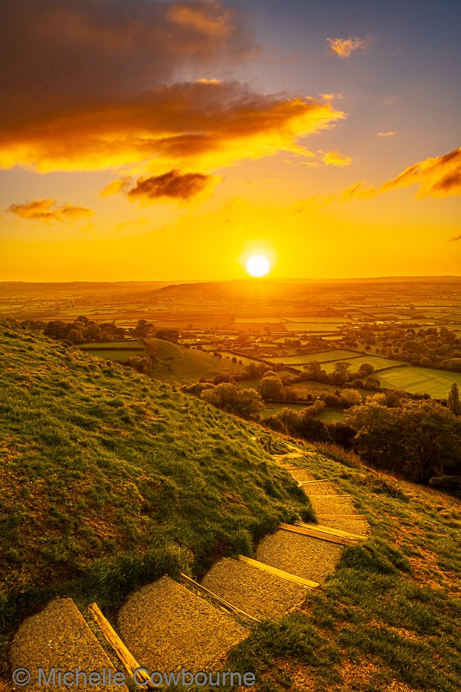 'On the way down' After getting very windblown this morning I took this on the way down Glastonbury Tor shortly after sunrise.