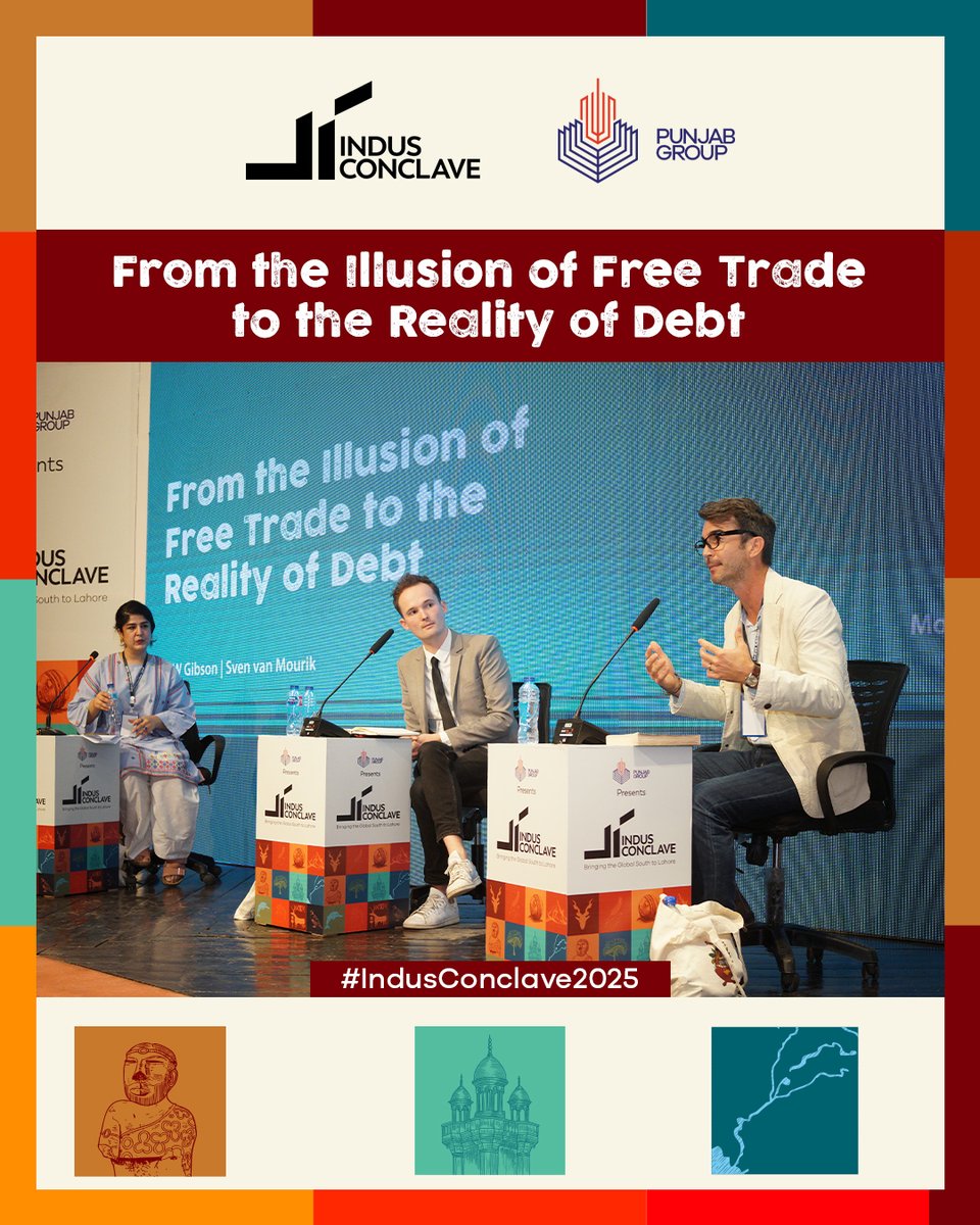IndusConclave's tweet image. Has the global financial order failed?
DW Gibson and Sven van Mourik discussed global trade and debt with Aima Khosa 
#Indusconclave2025 #FromGlobalSouthtoLahore