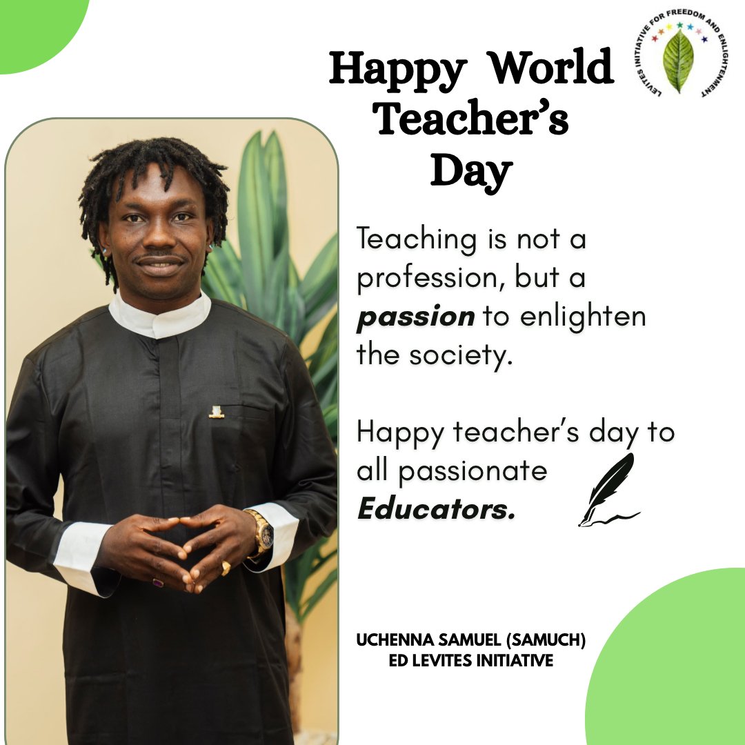 levitesinitiat1's tweet photo. “Teaching is the greatest act of optimism and hope for the future generations.”

-Colleen Wilcox

Happy world teacher’s day celebration 🎉 🥳

#WorldTeachersDay2025 https://t.co/favfCLUmru