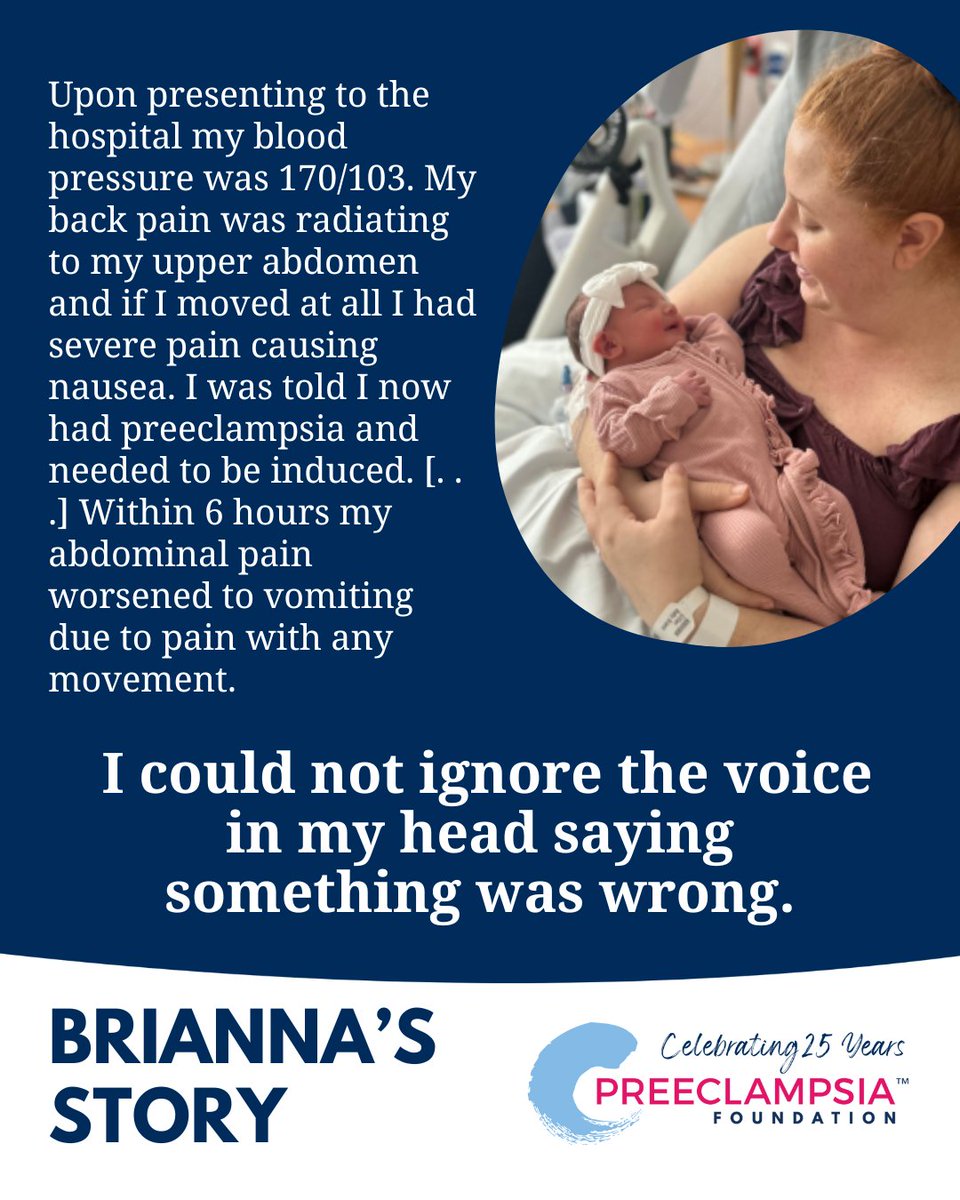 preeclampsia's tweet photo. For today's #StorySunday we are sharing Brianna's story with #preeclampsia #HELLPsyndrome #36weeker 

"I could not ignore the voice in my head saying something was wrong. Being a PA, I was well versed on the symptoms and how to advocate for myself."

https://t.co/2mINo4Vp7n https://t.co/HxDeJ8Xqjx