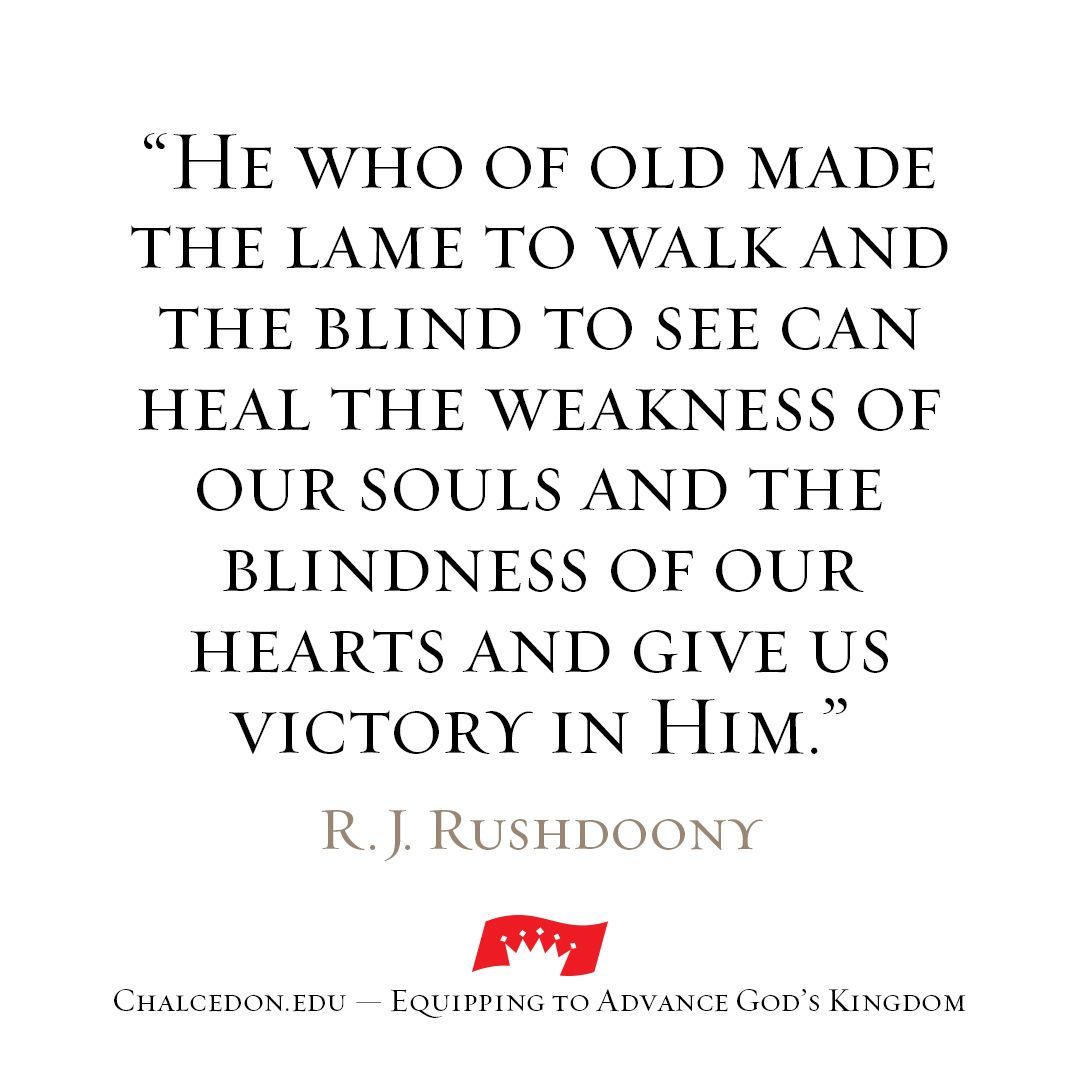 RJRushdoony's tweet photo. Our victory is in Him. #SeekYeFirst https://t.co/BDGLVOdvfz