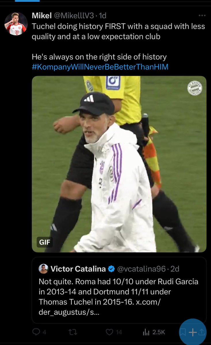 iiiniioluwa's tweet photo. just realized that i’ve been blocked by all 3😭
- mikel the idiot blocked me coz obviously
- catalina coz i called him bayern space version 2 that period that he was also so pessimistic
- augusutus coz i called him uli hoeneß bootlicker and commented #UliOut 😭😭 https://t.co/qOKiOF0QIK