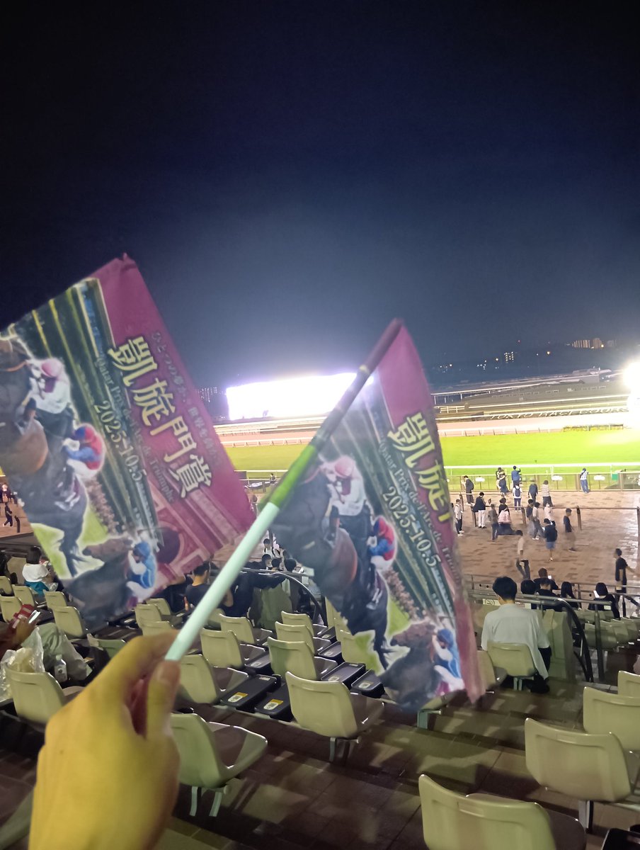 Lili_sla's tweet photo. 来たぜ!凱旋門！！！
（東京競馬場のパブリックビューイング） https://t.co/M9edTKMxqe