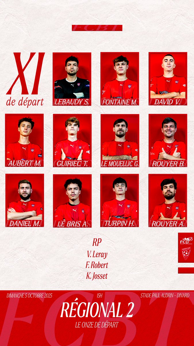 Le onze aligné à Dinard !