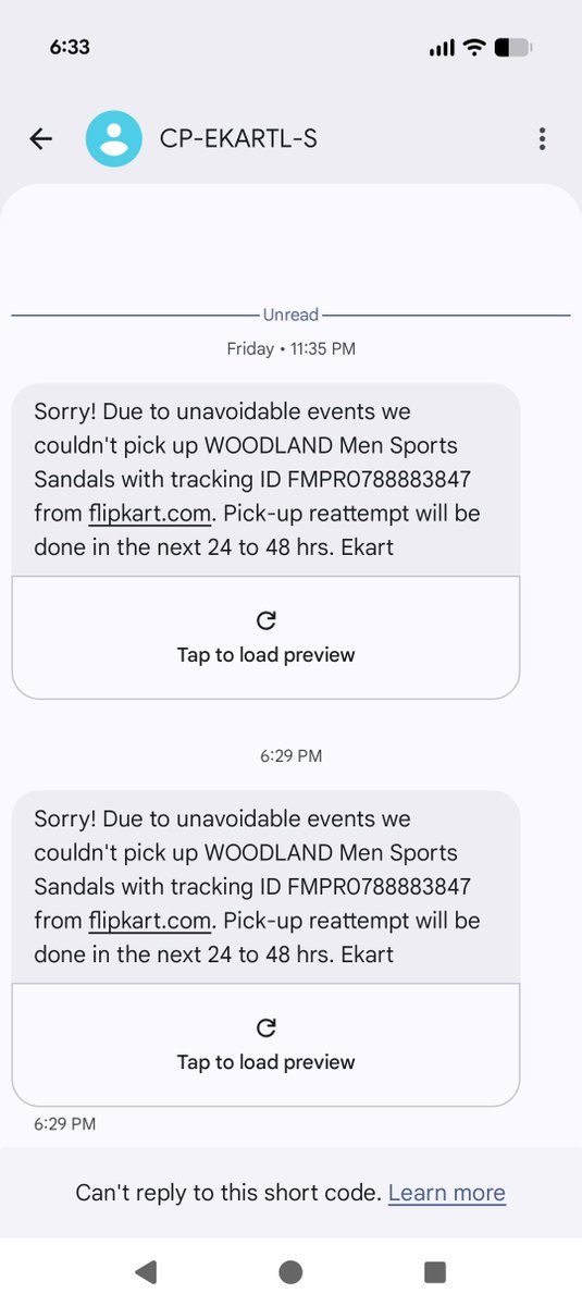 ashek358's tweet photo. @flipkartsupport I have been getting this response for second time in last 3 days. If not picked up, it'll be waste of resources as the sandals are giving me unbearable shoe bite. I expect a refund regardless of the pickup for pathetic customer care support https://t.co/3bWFigMR6k