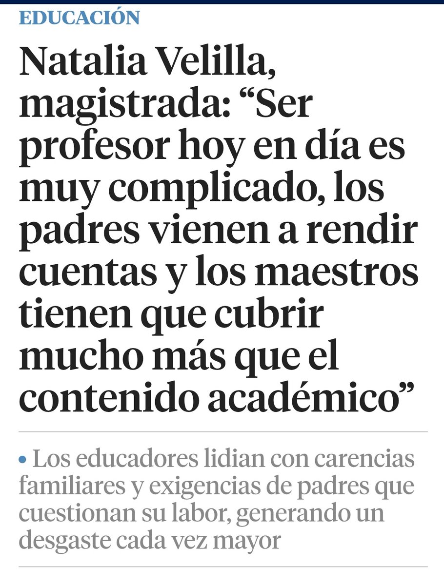 MaestritaM's tweet image. "Es muy complicado ser profesor hoy en día, casi una heroicidad”
Me parece la mejor definición de ser docente.