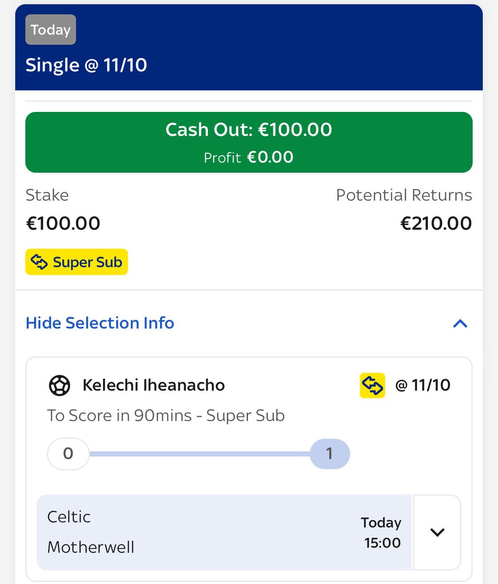 GoatPrediction's tweet image. Bet Of The Day🐐

Celtic vs Motherwell🏴󠁧󠁢󠁳󠁣󠁴󠁿

Kelechi Iheanacho To Score

11/10 On Paddy Power, Betfair &amp;amp; Sky Bet