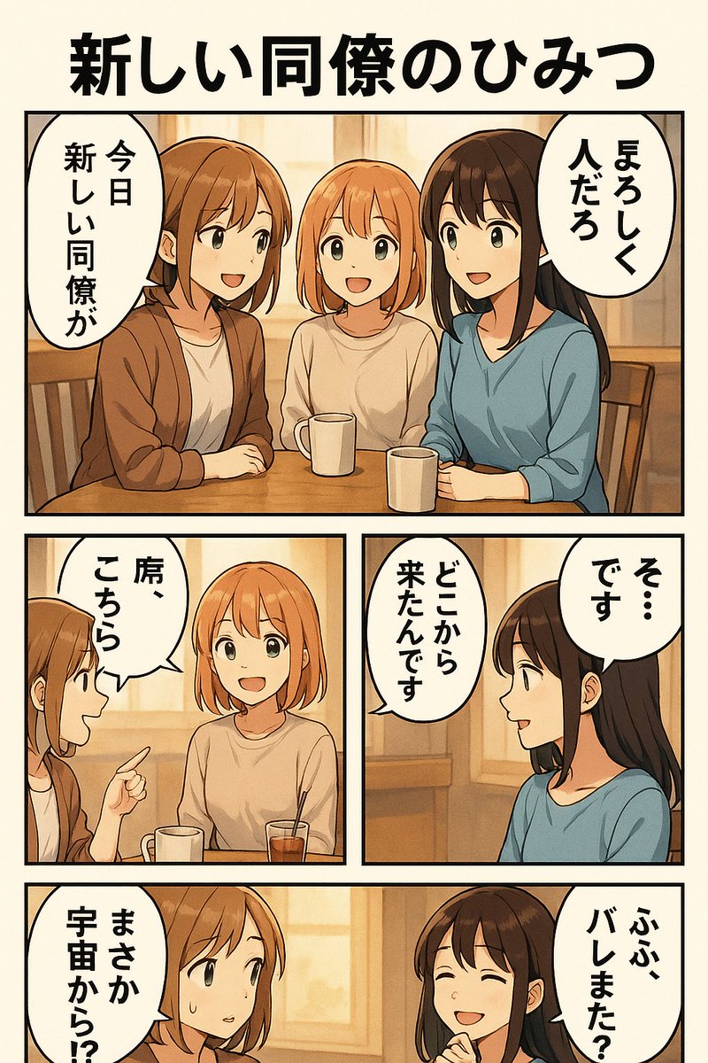 今日の漫画:新しい同僚のひみつ 