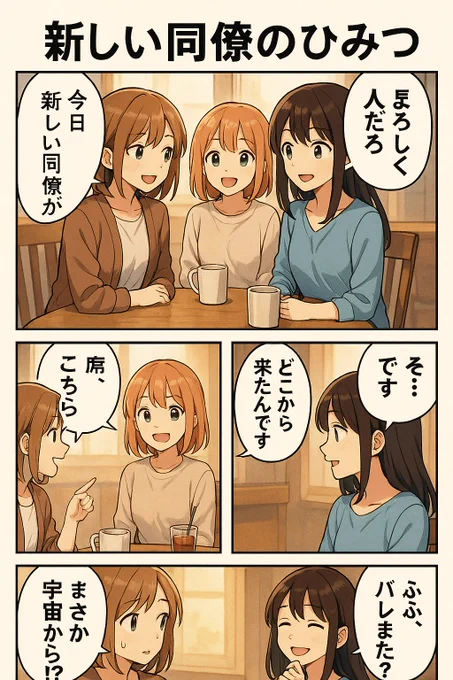 今日の漫画:新しい同僚のひみつ 