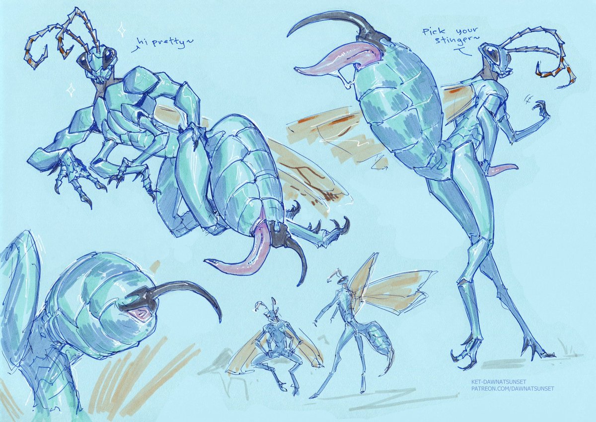 Tarantula Hawk
Blue paper doodles commission for Yago