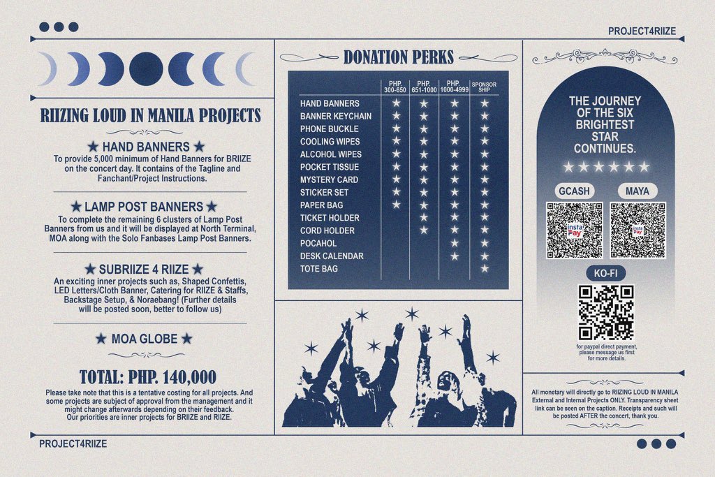 Project4RIIZE's tweet image. ✴︎𝕿𝖍𝖊 𝕻𝖗𝖔𝖏𝖊𝖈𝖙 𝖋𝖔𝖗 𝕽𝕴𝕴𝖅𝕰✴︎

RIIZING LOUD IN MANILA—Where happiness exists. 

Donation Form: bit.ly/P4RRLSHEET
Transparency Sheet: bit.ly/P4RRLFORM

#RIIZINGLOUD_IN_MANILA 
#RIIZINGLOUDInManila
#RIIZINGLOUD #RIIZEInManila
#RIIZE #라이즈…