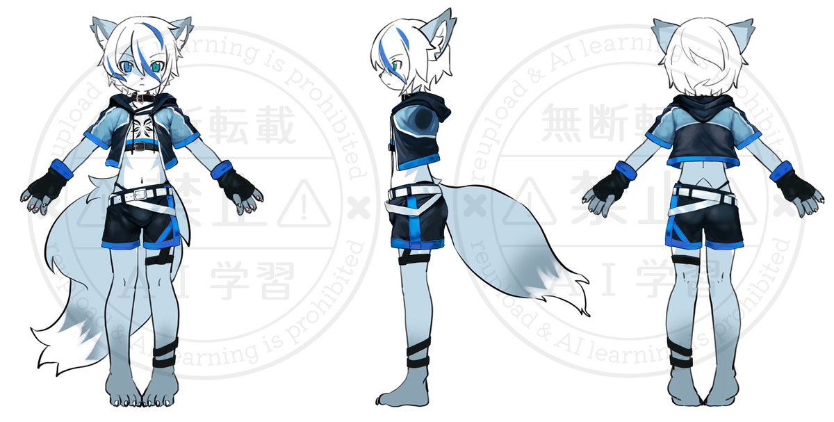 Morizone_VR's tweet photo. けもらて(#kemorate)様に新衣装の三面図を描いていただきました！！！ 
いつもの衣装と印象が違くてとても良き…
本当にありがとうございます！ https://t.co/MDiqR7Ncbr