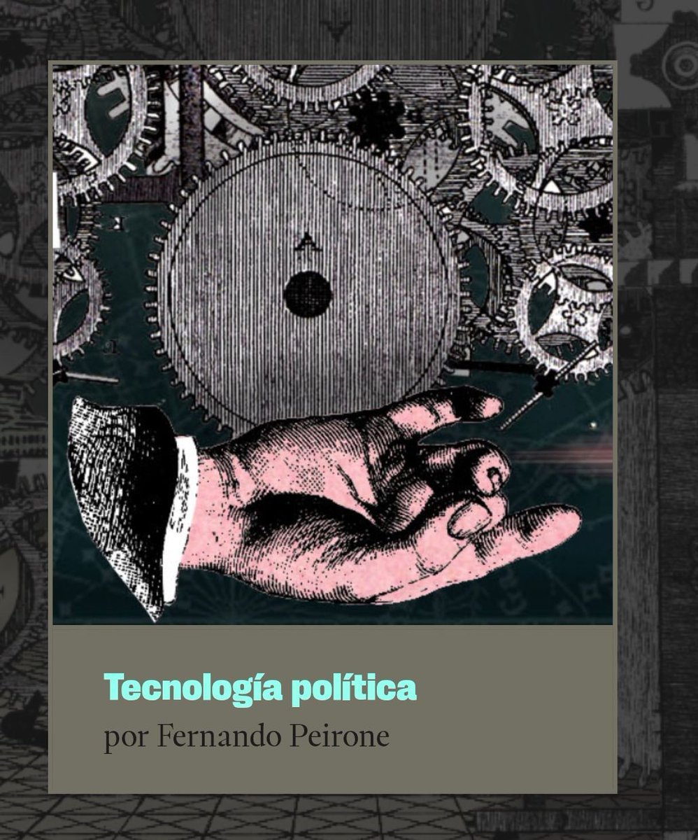 RevSupernova_'s tweet image. #BonusTrack #Tecnología |

Tecnología política
Por Fernando Peirone

@Ferpei ✒️

🔗
revistasupernova.com/nota/tecnologi…