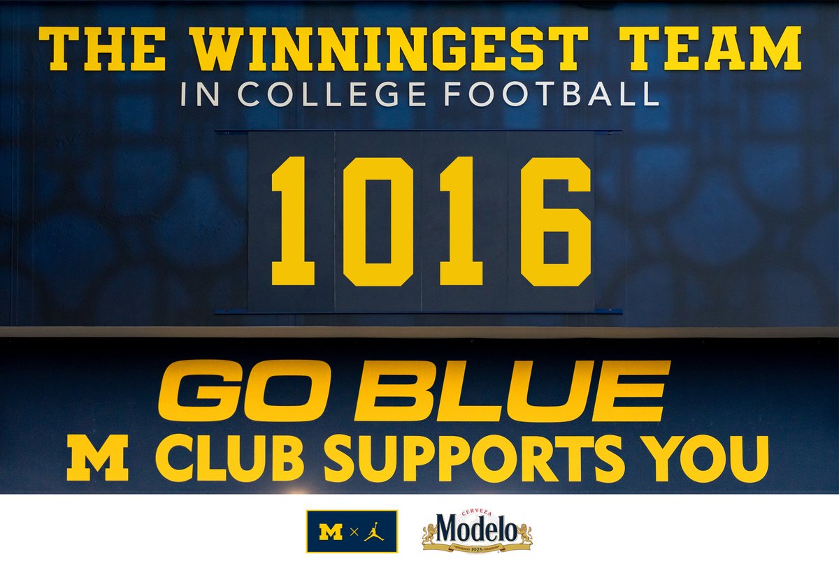 1️⃣0️⃣1️⃣6️⃣

#GoBlue | #Winningest