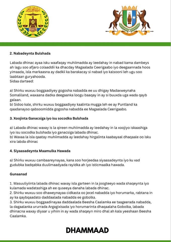Plstatehouse's tweet image. WAR-MURTIYEED : IS-AFGARAD AMNI OO DHEXMARAYA #PUNTLAND IYO DOWLADDA
#SOMALILAND.