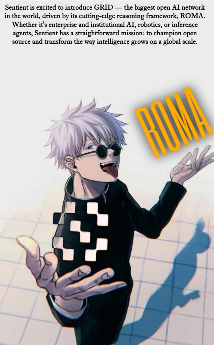 gSenti Guys,

I'm Bullish On 
<a href="/SentientAGI/">Sentient</a> 

It's day 10 of diving headfirst into the wacky world of sentience! Today, I'm diving into  ROMA and how it fits into the big brain boggle that is the sentient Agi puzzle let’s figure this out before my  brain starts sending me eviction