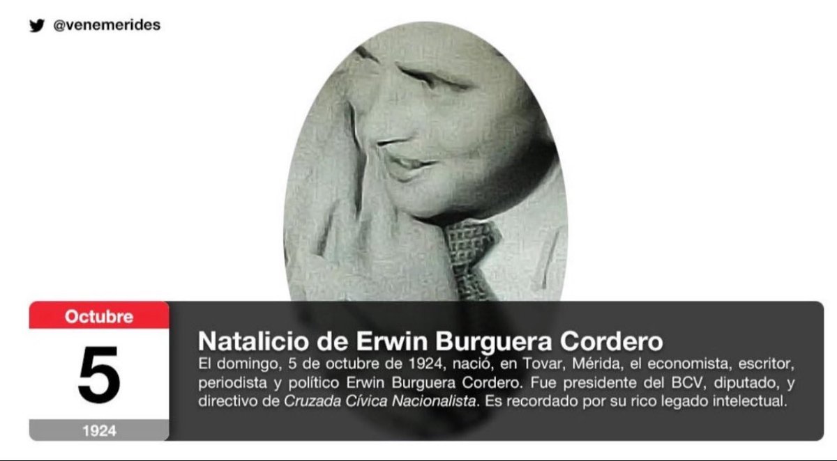 En la precisa fecha de tu natalicio, te observo mucho más que extraordinario. El recuerdo, mi memoria me advierte que serás perenne, por ello seguirás siendo muy necesario en cada uno de mis pasos. Te amo padre. ¡Siempre presente! #ErwinBurguera #Tovar #Merida #Poeta