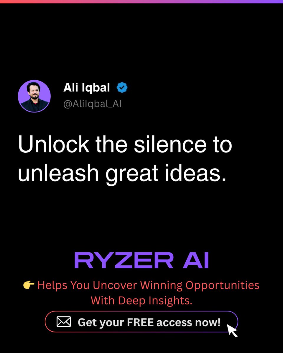 AliIqbal_AI's tweet photo. How to Unlock Your Next Great Idea?
Read full in comment section👇
#Leadership #Inventegy #AI #RYZER #OpenAI #ChatGPT #Anthropic #Claude #Sonnet4.5 #LLM #DeepSeek #Gemini #Google #BusinessGrowth #Product #ProductManagement #Sales #Marketing #Leadership #CEO #CPO #CMO #CSO https://t.co/xVCRhZeGJk