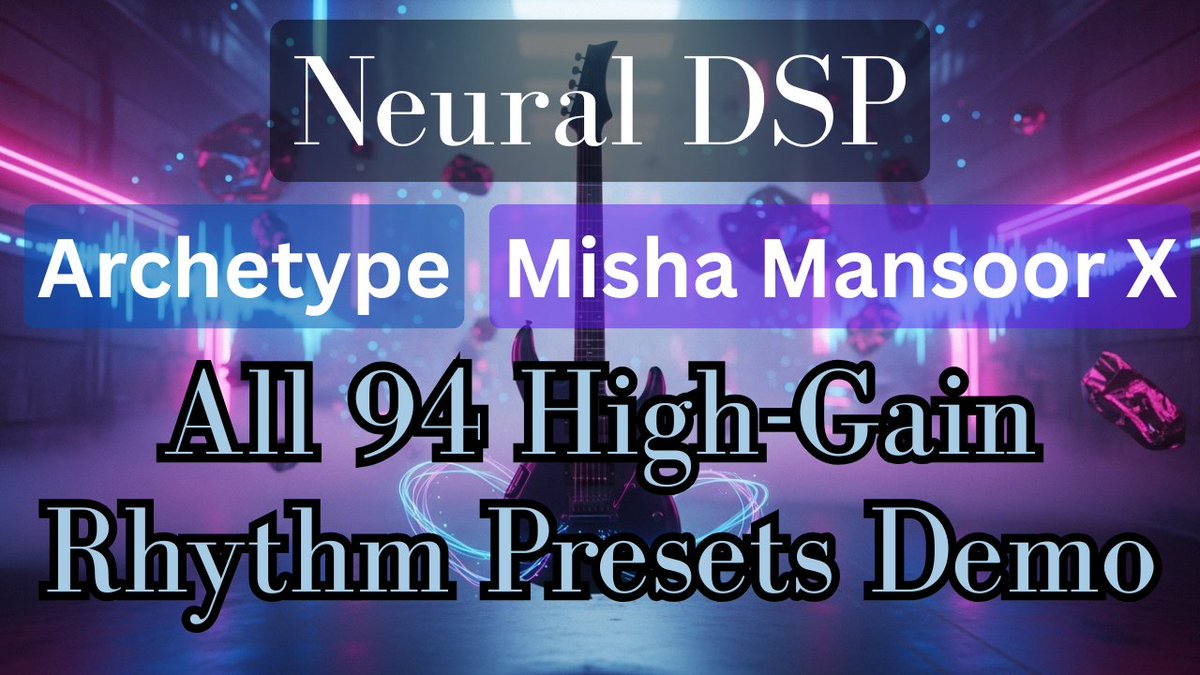 HideakiYamakado's tweet image. [New Video!] Archetype: Misha Mansoor X – All 94 High-Gain Rhythm Presets (Neural DSP Tone Demo)

 youtu.be/UBS79VDIVFY?si… via @YouTube 

#neuraldsp #mishamansoor #mishamansoorx