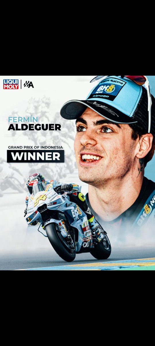 OTRO ESCALÓN MÁS...

TALENTO + TRABAJO + ACTITUD + CONFIANZA... 

DISFRUTASTE
APRENDISTE

HAS GANADO <a href="/Aldeguer54/">Fermín Aldeguer Mengual</a> 

Y lo que queda...

ENHORABUENA NIÑO!! 😊🤗
#54 #Aldeguer 

Cc/ <a href="/HectorFaubel/">Héctor Faubel</a>