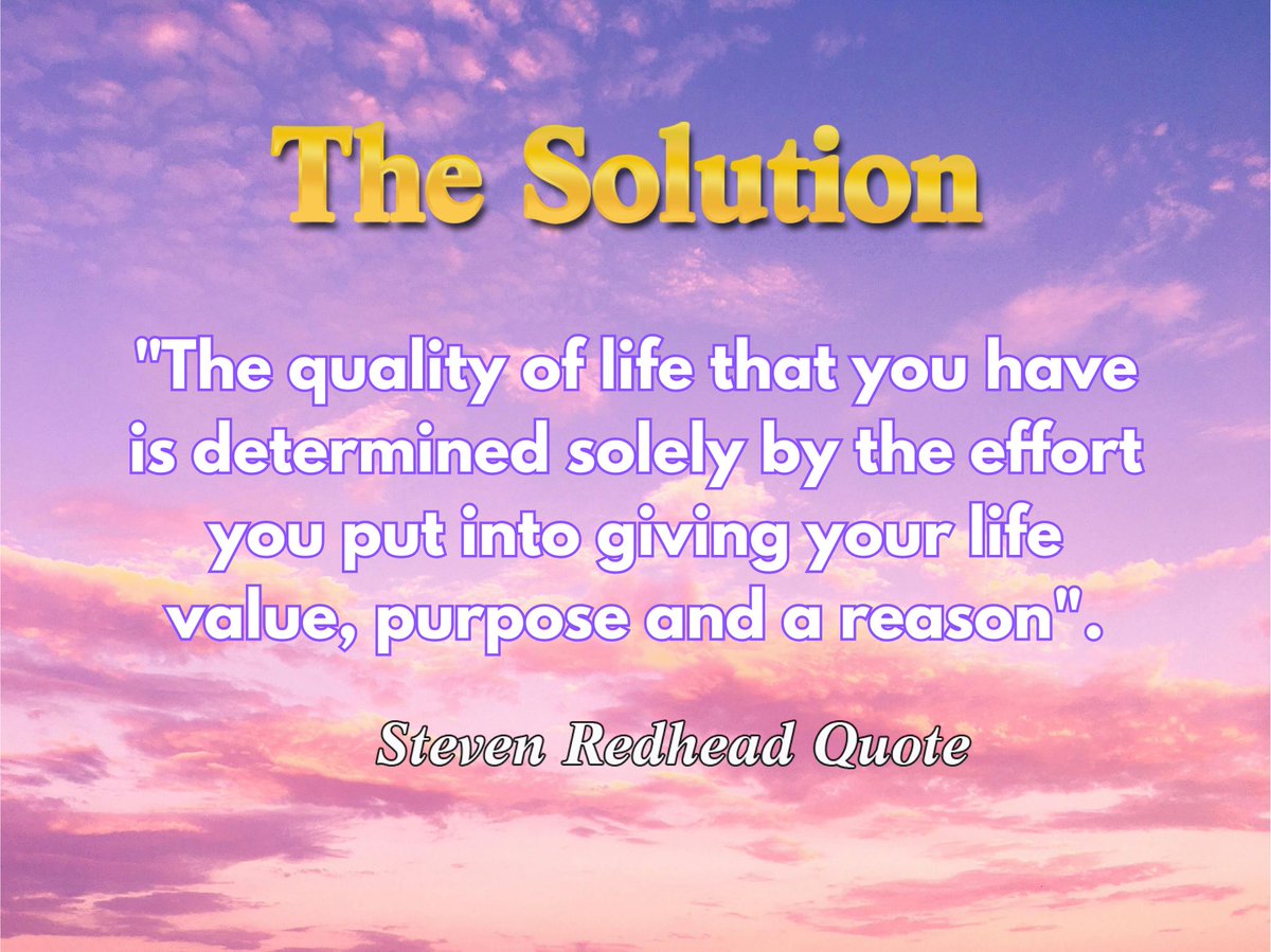 PhiloMind's tweet image. "The quality of life that you have is determined solely by the effort you put into giving your life value, purpose and a reason".
Q: What's a "reason" in your life that's made the effort feel effortless lately?
#LifeReason #PhiloMind #TheSolution #PotentialEndlessPossibilities