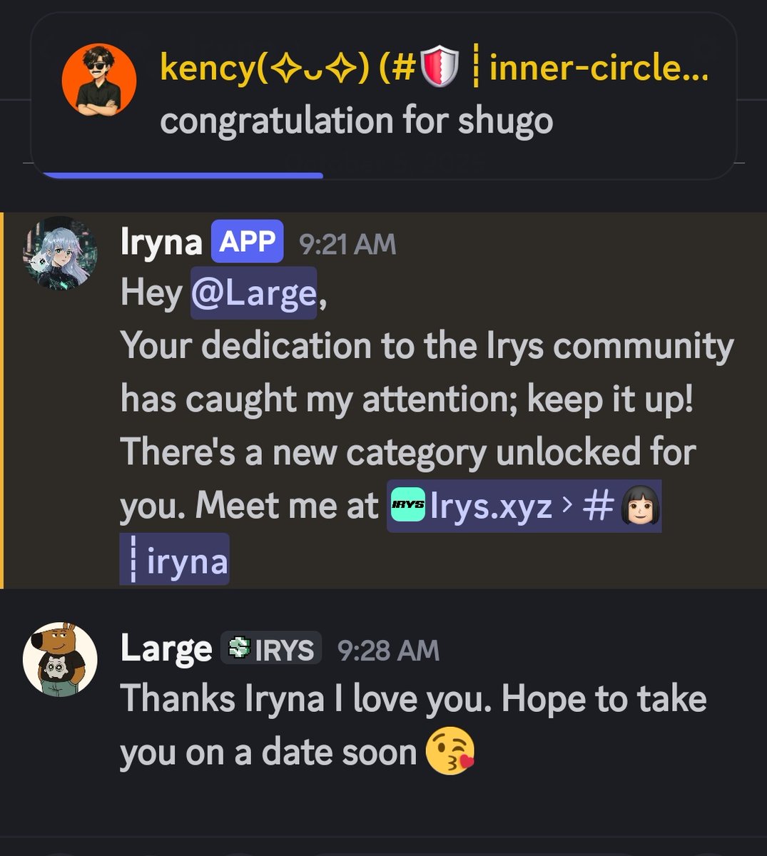 fydiesp's tweet image. Finally SHUGO!!!! 

 After Months of Honest contributions and Support on @irys_xyz, Community. Iam now SHUGO. Wanted  to cry few weeks  back if iryna not seening my work and contributions,  I told my friend @ezegonaweb3 about it and he encouraged me to keep contributing and…