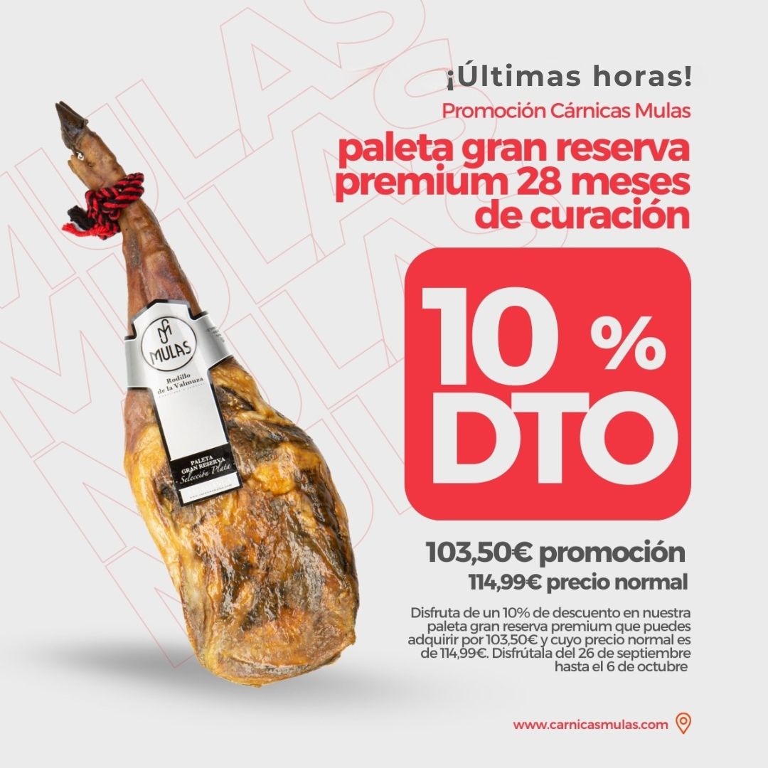 Carnicasmulas's tweet image. Sí, sabemos que el lunes cuesta un poco, pero también puedes alegrarte la vida con la mejor paleta del mundo🙌. Aprovecha las #ÚltimasHoras de nuestra #oferta del 10% de #descuento en nuestra riquísima #Paleta Gran Reserva Premium.🤤 acortar.link/fGcKBm ¡No lo dejes pasar!😏