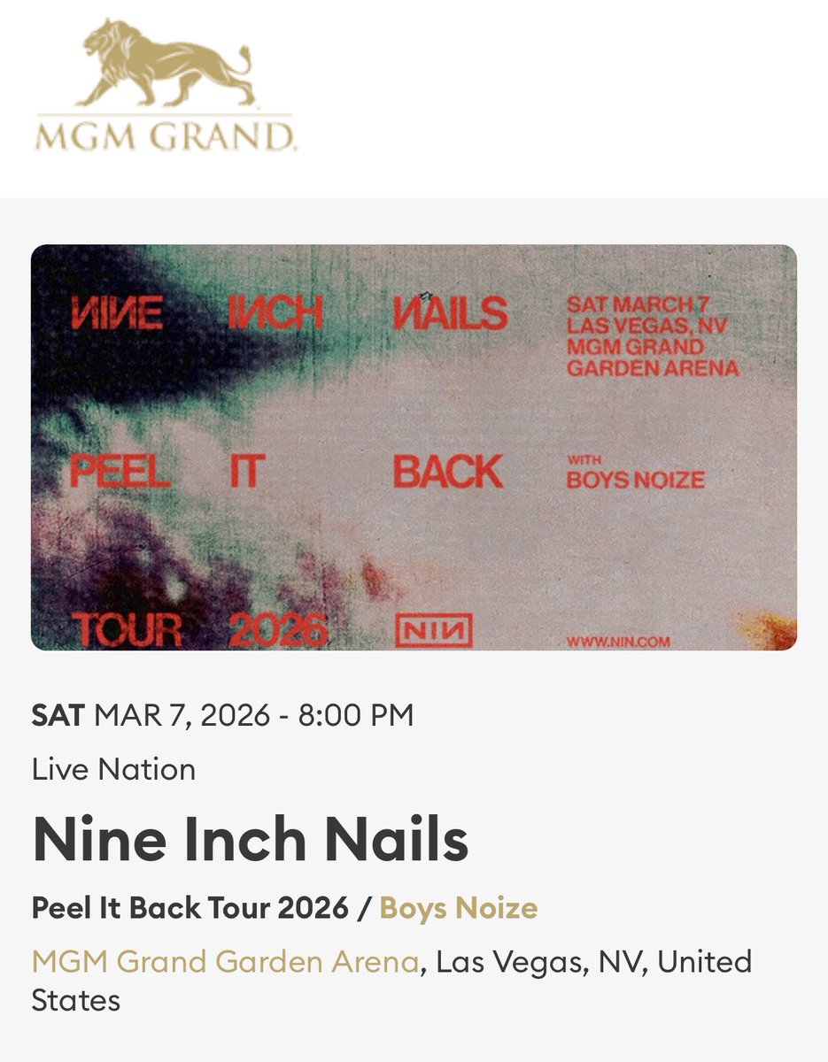 LaRouxChambeaux's tweet image. I refused to pay for a ticket at Climate Pledge Arena… (yes, I’m an asshole) so I thought that was it for me and this NiN tour… 

Vegas to the rescue! #WaveGoodbye