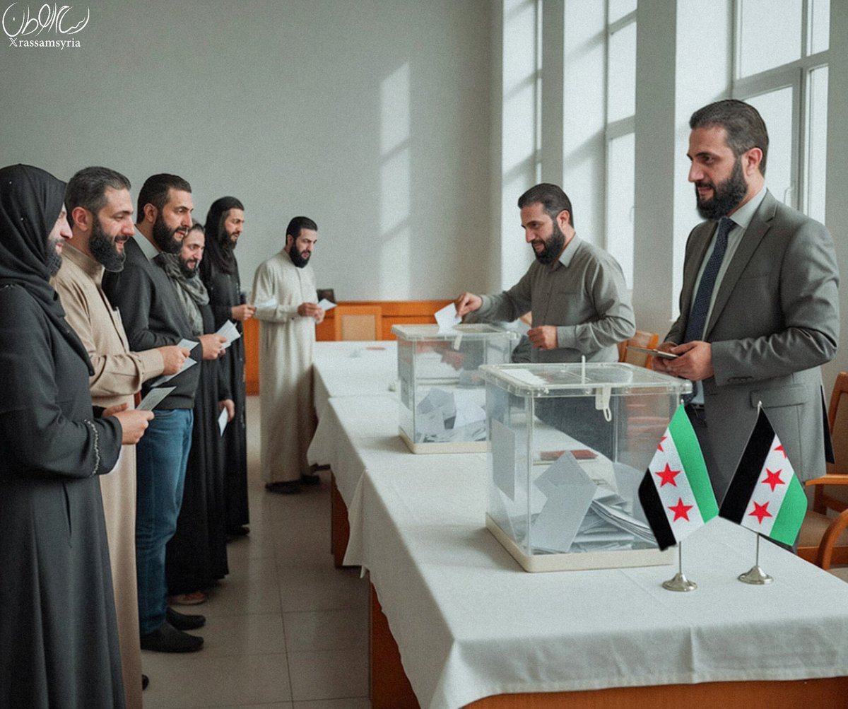 first post-assad election in new and free syria today 🇸🇾