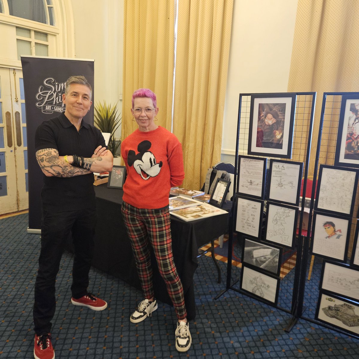 Just set up here at Play Expo, Blackpool for the day with my partner-in-crime, <a href="/JaynePhipps/">Jayne Phipps</a> (without whom those games wouldn't have happened.) Talk at 2pm. Time to hang out and paint some fresh art. Stop by, say "Hi!"