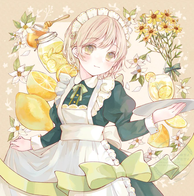 #レモンの日 今日はレモンの日らしいです 今年夏描いたのと2年前のレモンの創作絵