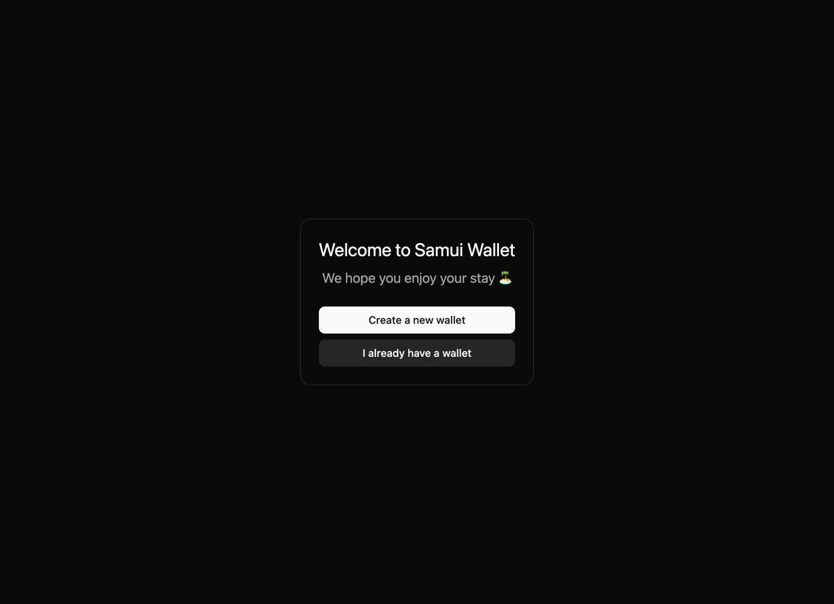 SamuiBuild's tweet image. The humble beginnings are here! 🫡

We&apos;ll soon share our public roadmap for features that will make Samui Wallet work.

The rough version of the PoC is:

- Generate or import a wallet
- Store it securely with a password
- Connect to a cluster
- Sign and send a transaction 🔥