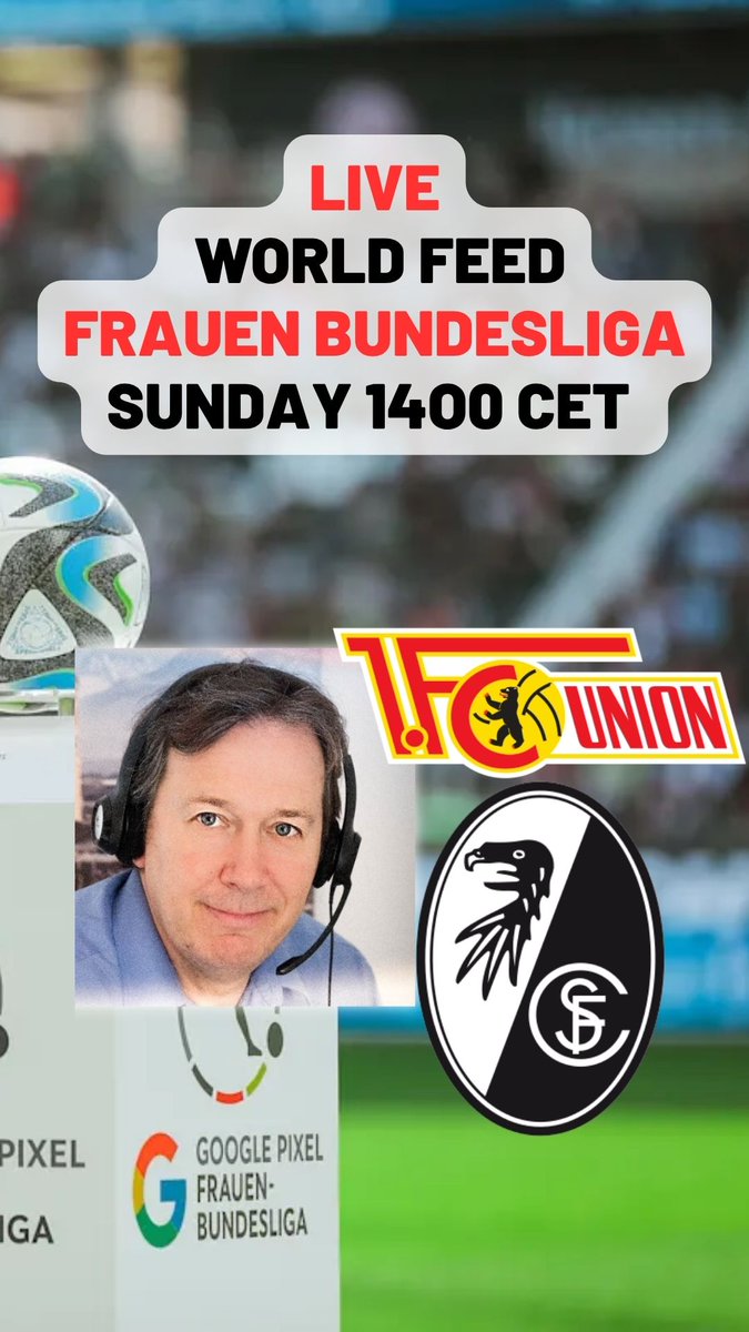 ⚽️ Live #FrauenBundesliga Action Today!
Look fwd to bringing you Union Berlin v SC Freiburg clash in Google Pixel Frauen Bundesliga commentary.
📺 World Feed
🕑 KO: 1400 CET #dieliga