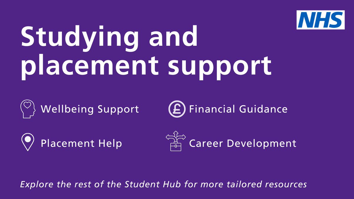 NHSE_WTE's tweet image. Student nurse, midwives and nursing associates, find dedicated studying and placement resources on the NHS Student Hub ➡️hee.nhs.uk/our-work/stude…

Whether you are starting your first placement or final placements this is for you. 
#StudentHub