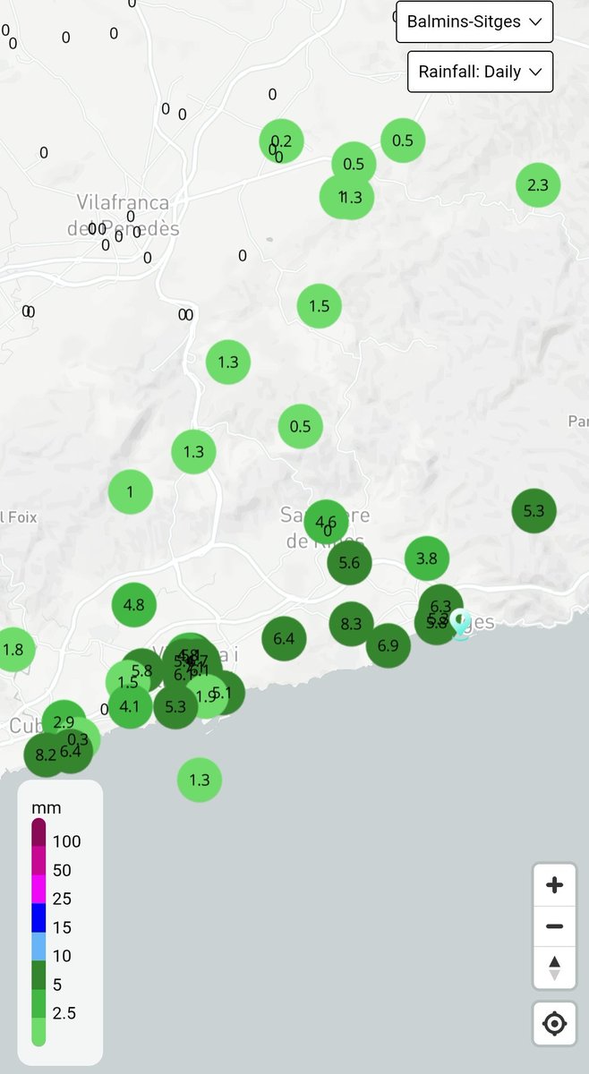 Vakapiupiuu's tweet image. Canvi de temps sobtat, ventada del N, front fred de matinada. Llocs ara amb molt sol, plugims a l&apos;àrea de BCN
Ahir 32.6° de Tmàxima a Benissanet 
Avui -5° C a la Pica d&apos;Estats.
-2.4°C Espot 2.500 m
8 mm pluja  #Ribes autòdrom
7 mm Sitges Vinyet 
6 mm Ribes sud 
4 mm El Rascler