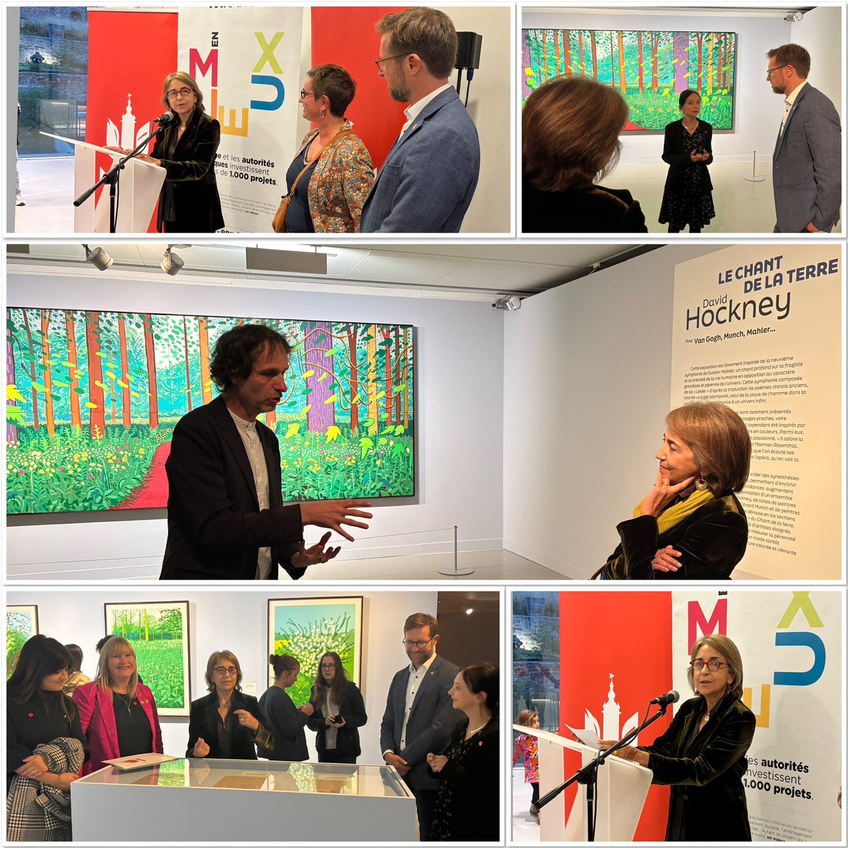 ChristophidouEU's tweet photo. Heureuse d’avoir ouvert à #Mons le vernissage de l’expo David Hockney –Le Chant de la Terre
Grâce à la politique de cohésion, la culture rayonne au-delà des frontières, créant attractivité &amp; fierté locale
Une belle preuve que 🇪🇺 rend l’art vivant pour toutes/tous https://t.co/Odv6bsyaYU
