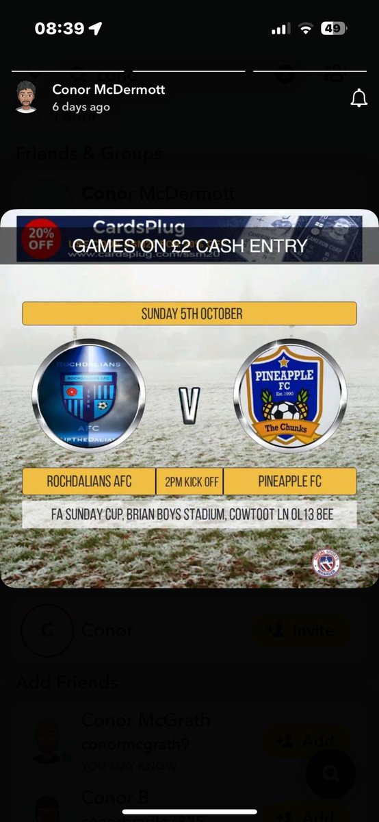 4 hours till kick off. 

Be great to get some support up there for the club in what is a big day for the club. 

£2 cash entry 

#UTFD