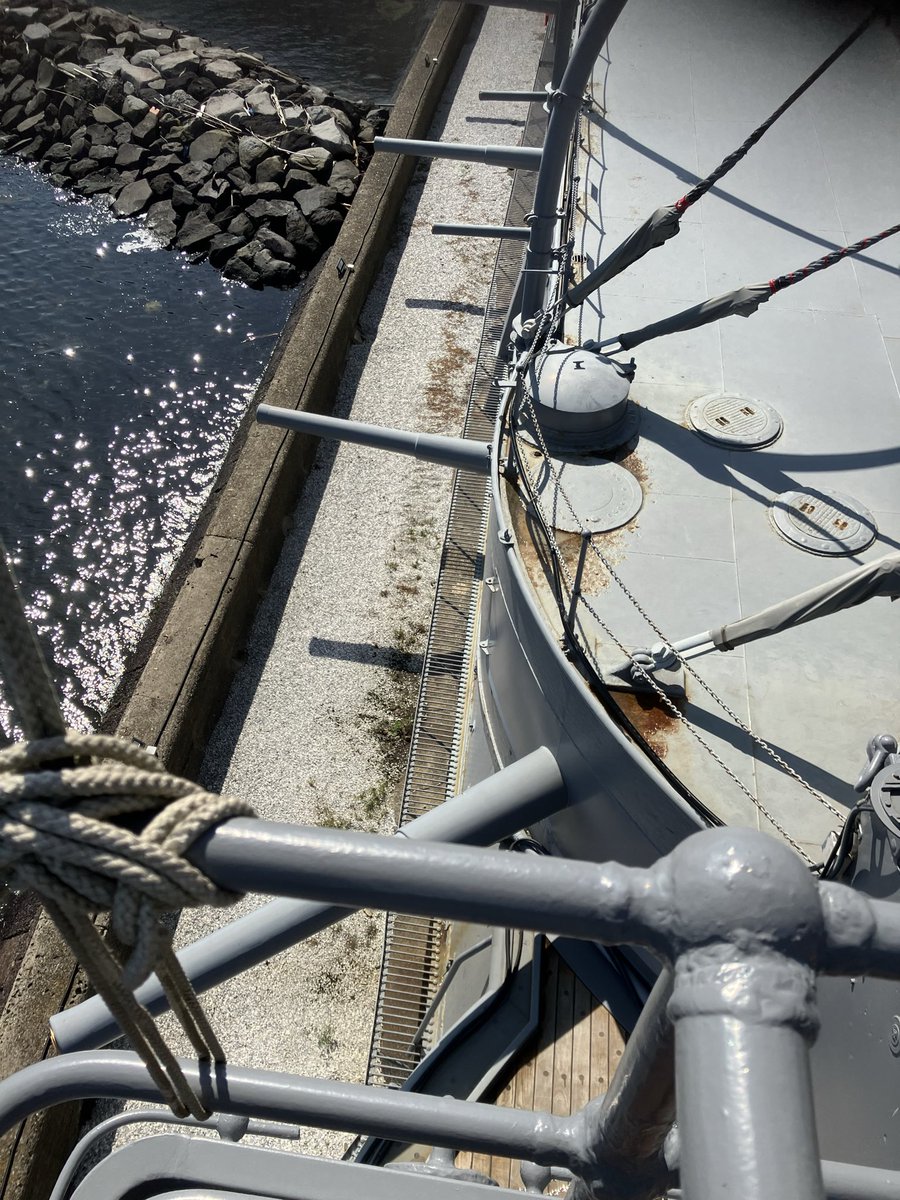 FleetOfOceans's tweet photo. Been aboard Mikasa today with #ShipShape and @Drachinifel @AC_NavalHistory. It’s was an honestly amazing experience to see the ship, the last British built battleship anywhere in the world. https://t.co/sD3ERLX3Rx