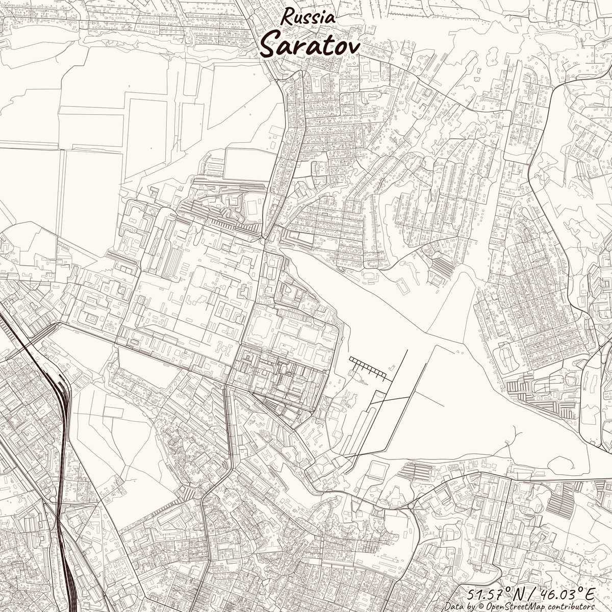 rcityviews's tweet image. Image of Saratov, Russia created in #rstats using data from #OpenStreetMap.