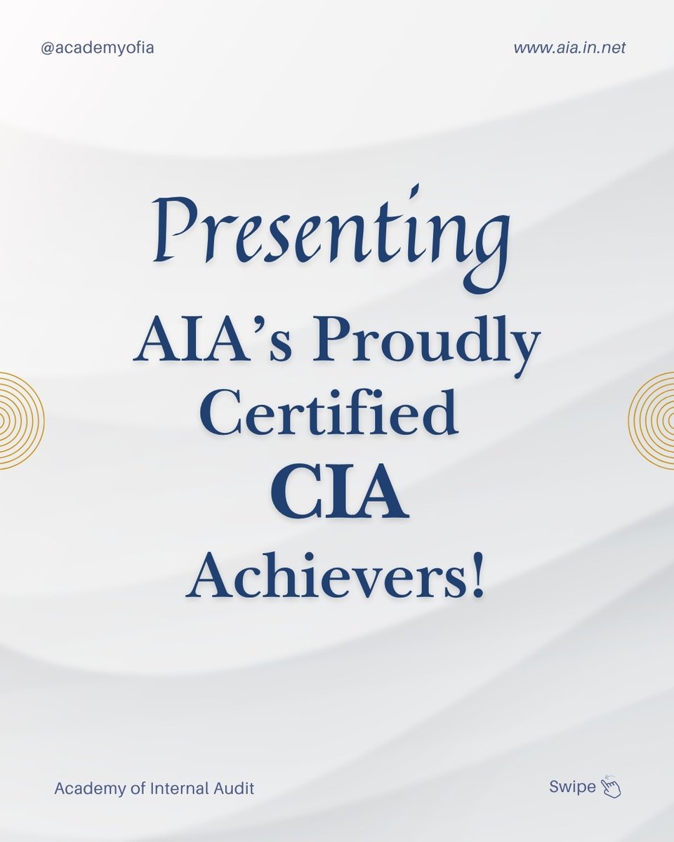 AcademyAudit's tweet photo. Another Proud Moment at AIA! 🌟
From long study hours to real results, our learners continue to shine in their CIA journey!
#CIASuccess #AIAAchievers #InternalAuditProfessionals #ProudMoment #CareerGrowth #CertifiedInternalAuditor #CIASuccess #AIAAchievers #AuditProfessionals https://t.co/35fbmMRKBd