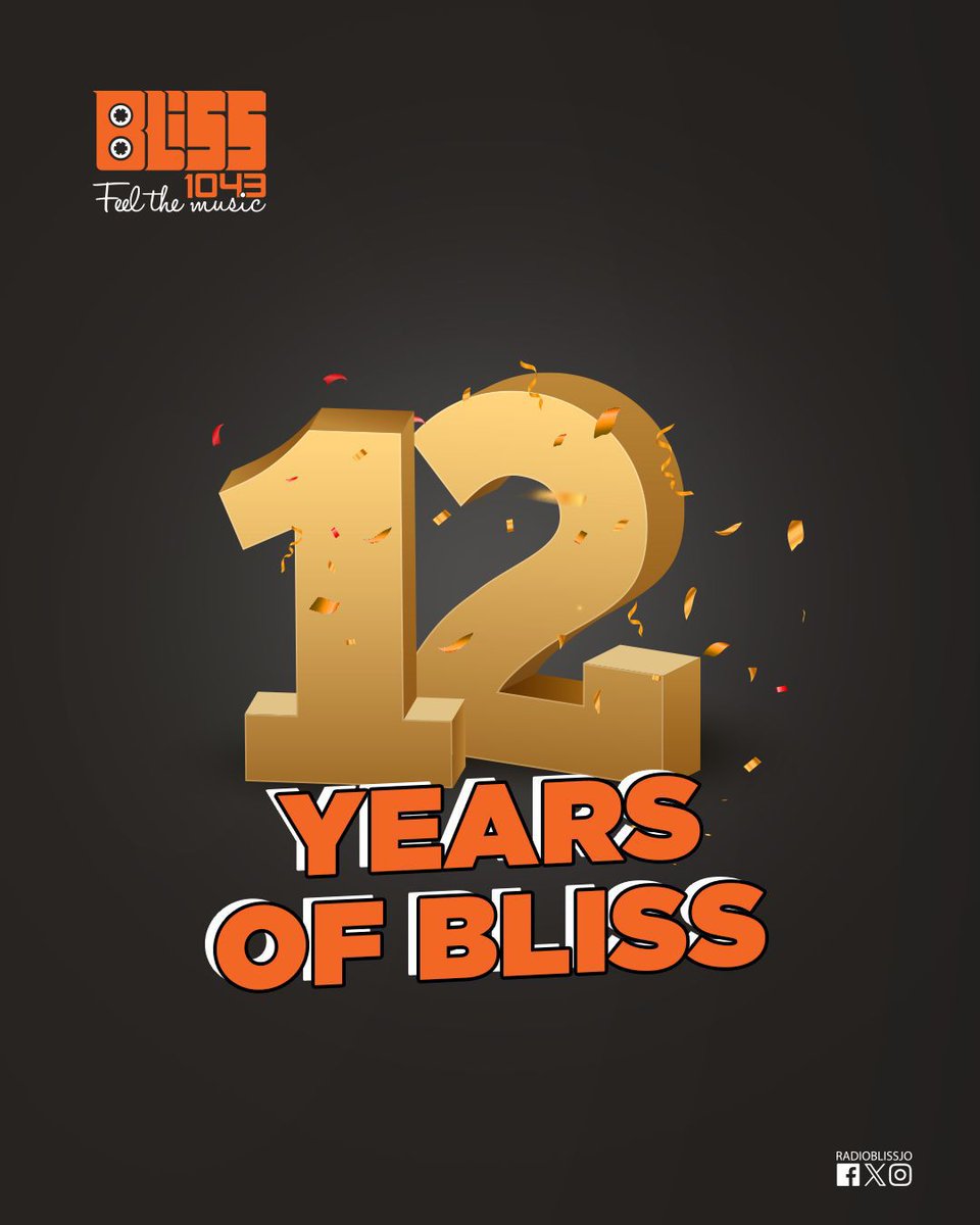 12 Years of Bliss!
From music and laughter to unforgettable memories and everlasting friendships!
Thank you for letting us into your lives 🧡🤗Here’s to many more years together in pure Jordanian love &amp; Bliss! 🧡🥳