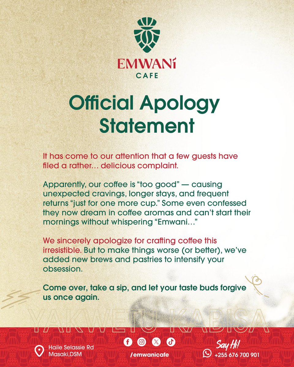 kadiriwazirim's tweet photo. Public Announcement, #Emwanian. @emwanicafe  Simply...search us on map. https://t.co/H6Vqnl8s9g