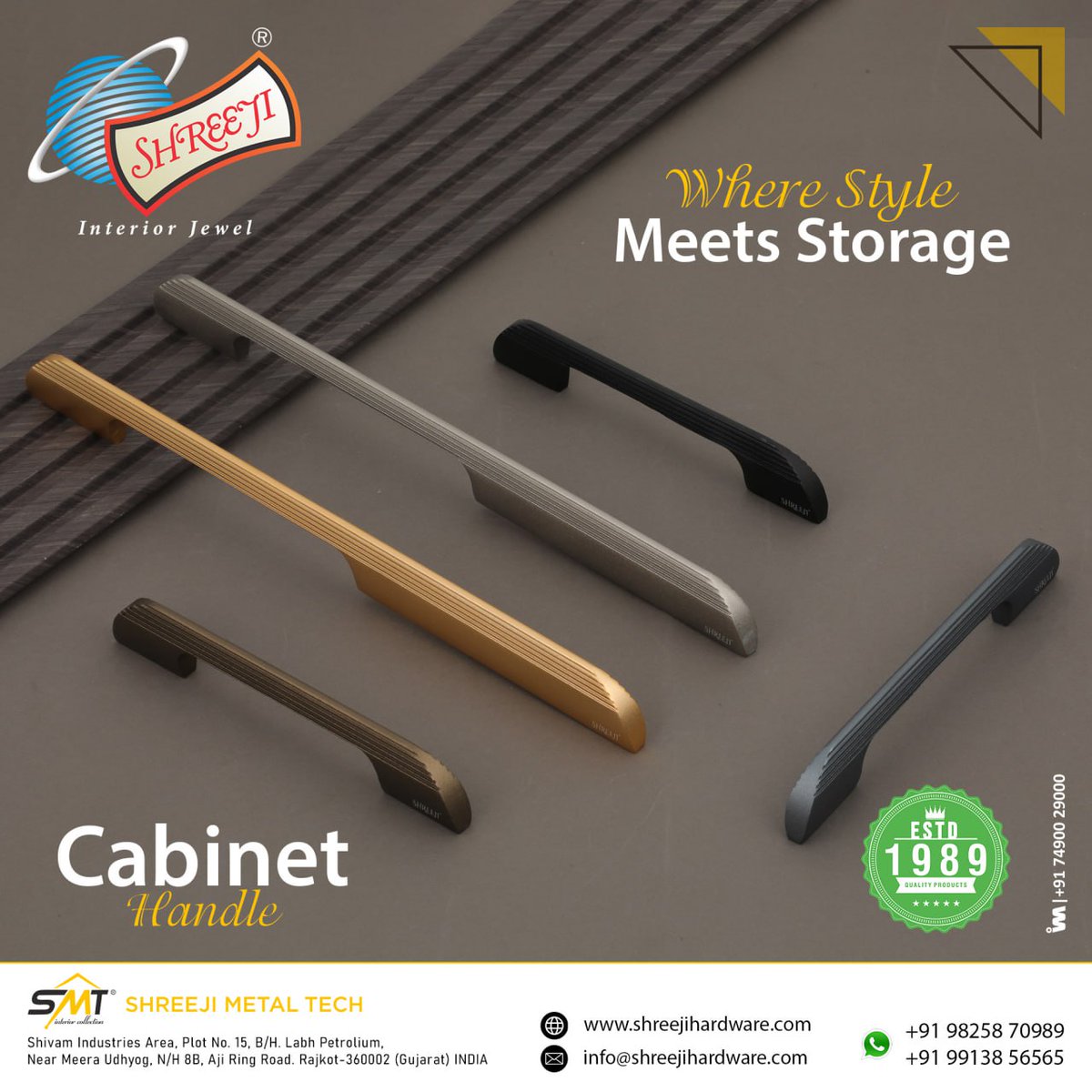 ibais_hardware's tweet photo. SHREEJI METAL TECH (RAJKOT)
For enquiry via WhatsApp click:
https://t.co/J441a0UA2V
Mr. Dharmikbhai - 98258 70989
Helpline No. : - 99138 56565
#cabinethandle #profilehandle #doorfitting #doorhardware #handle #handlehardware #hardwarefitting
.
@ibais_hardware https://t.co/l5RVE2pz7C
