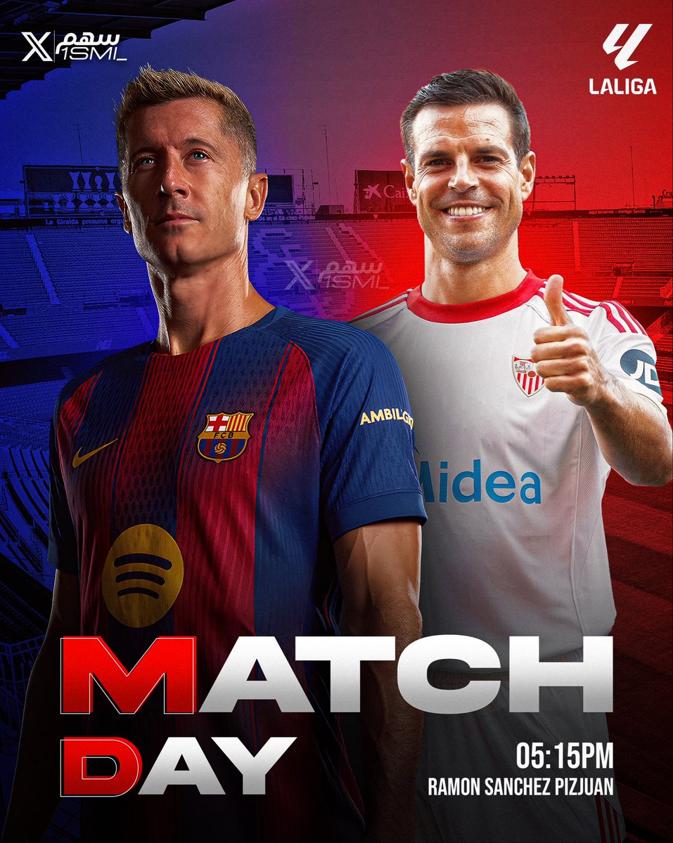 🚨🚨🚨🚨🚨🚨🚨🚨🚨🚨🚨🚨🚨🚨🚨🚨

 يوم المُباراة .. يوم القمّة .. لقاء صعب على برسا فليك!!!

🔵 برشلونة x إشبيلية 🔴

🇪🇸 اللـيغا — الجولة الثامنة

🏟️ ملعب رامون سانشيز

⏰ 5:15م بتوقيت مكة المكرمة

📺 BeIN Sport

🎙️ حفيظ دراجي

برشلونة يحتاج للفوز من اجل استعادة الصدارة!💣🔥🔥🔥