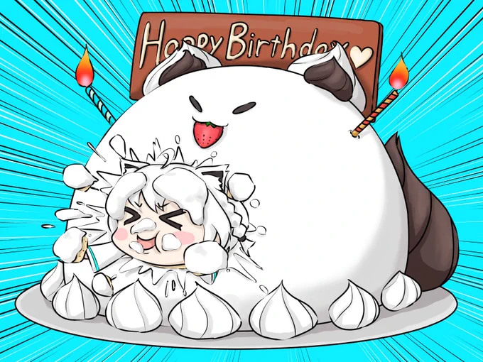 おめでとおおおお! #白上フブキ生誕2025 #絵フブキ #白上フブキ誕生祭2025